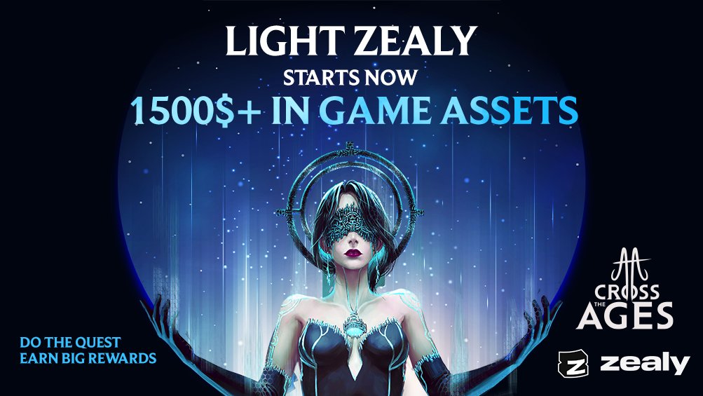 🚨 August "Light" Zealy has just started! 🚨

For 15 days, you will be able to complete a small amount of quests before we launch our brand new platform!

Start doing your quests➡️
zealy.io/c/crosstheages…

Find the full list of prizes below ⤵️