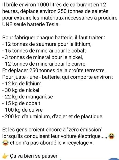 ChLECHEVALIER's tweet photo. Tout le monde sait que la #VOITURE_ELECTRIQUE est #ECOLOGIQUE !!

    - Propre !
    - Nette !
    - Sans émission... https://t.co/huObw9jNNA