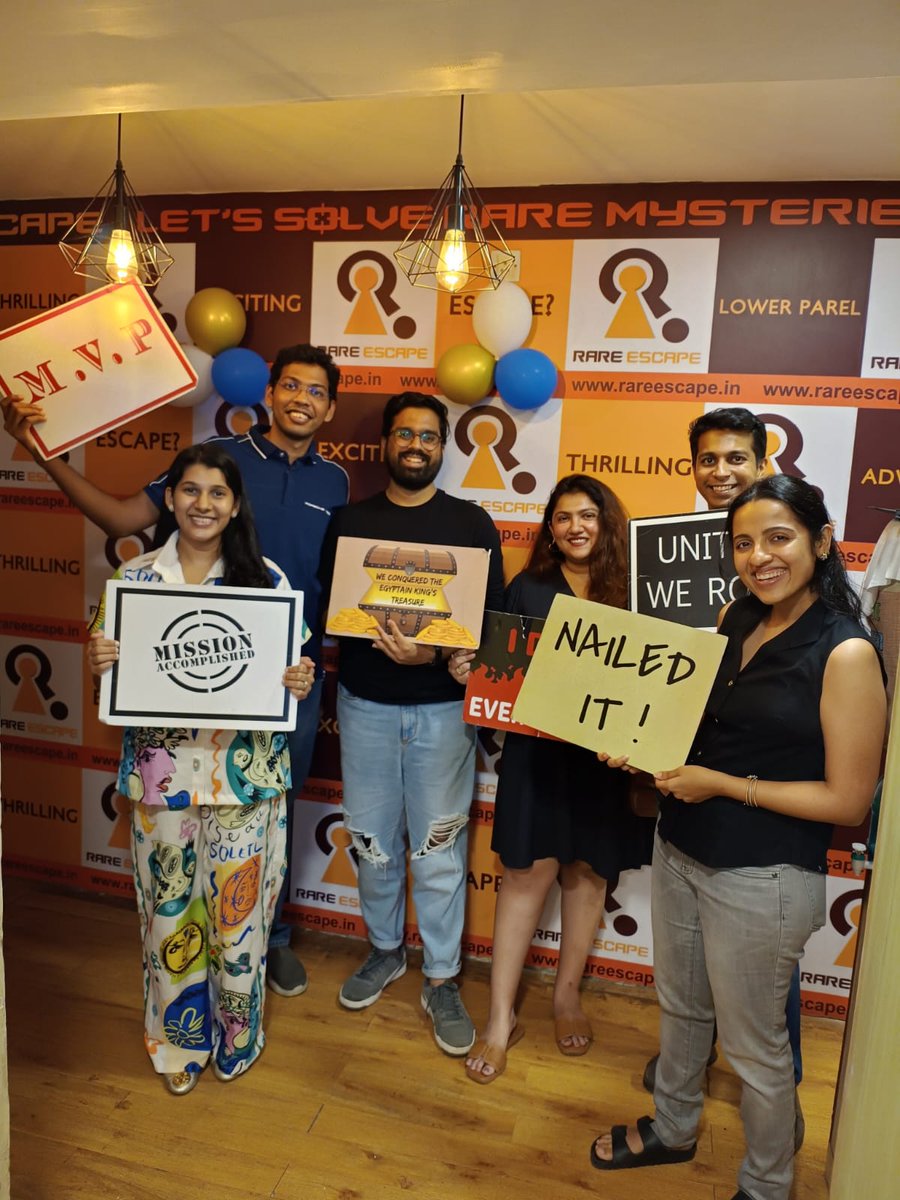 Come with your squad to find the Egyptian kings treasure 
#rareescape #escaperooms #mysterybooks #terrorescape #egytapiankingchambers 
#escaperoommumbai #weeklycompetition #escapegamesnearme