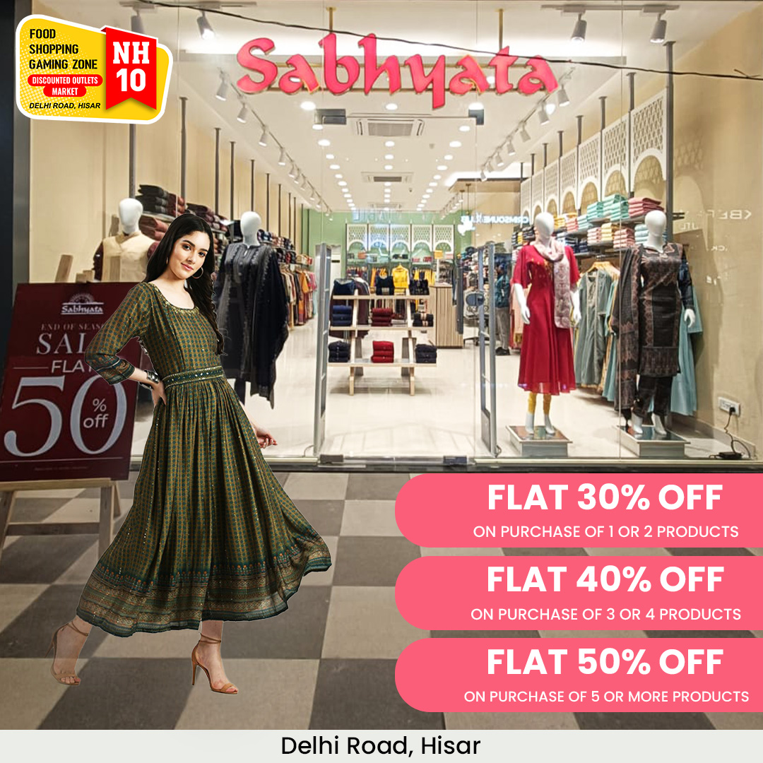 Sabhyata Store Special Offers. Visit now and get your hands on the latest & trendy Collection.
✅NH-10 Factory Outlet, Hisar
.
#sabhyata #sabhyataclothing #sabhyatastore #nh10 #nh10factoryoutlet #prints #newcollection #newthismonth #ensembles #SpringSummer23 #SabhyatakiKaarigari