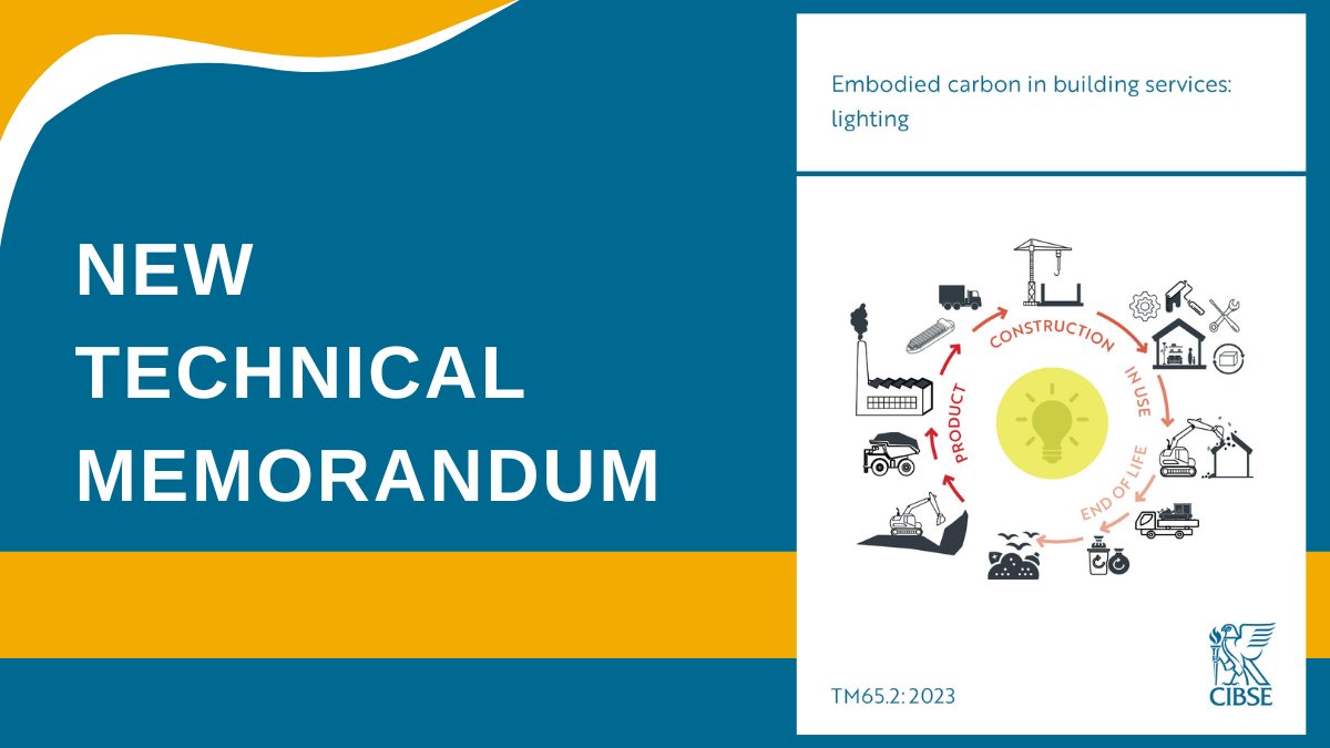 New - Embodied carbon in building services: lighting (TM65.2) provides lighting designers, specifiers, lighting engineers and manufacturers with an understanding of the amount of embodied carbon that a light fitting contains. Find out more: buff.ly/3OBXAHx