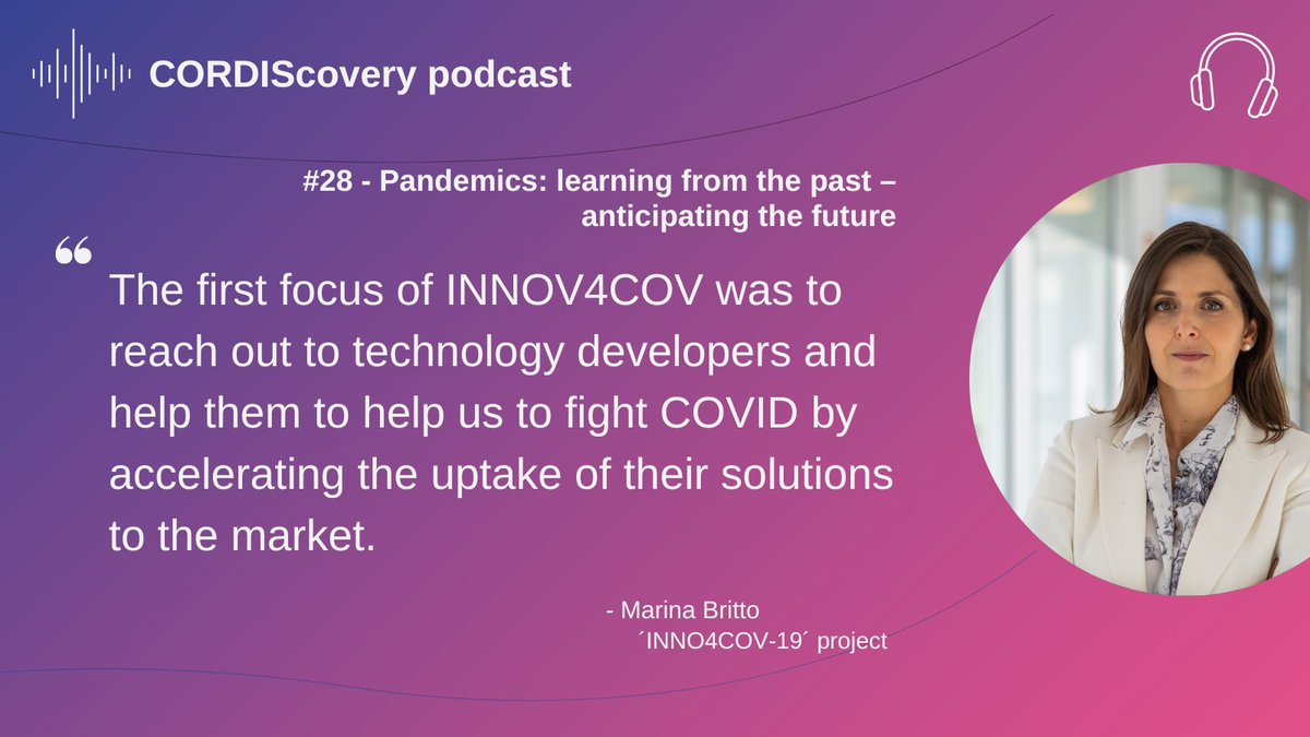 Tune in to the #CORDIScovery #podcast to discover how <a href="/inno4cov19/">Inno4cov19</a> revolutionised the fight against COVID-19!

Don't miss out the conversation with Marina Britto from <a href="/INLnano/">INL</a> to gain valuable insights on their innovative solutions.

Hit play now 👉 youtu.be/KoA8Fr0_2pA