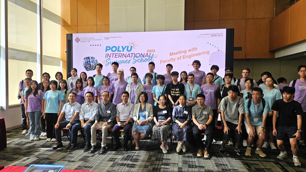 PolyuB's tweet photo. Students joining the PolyU International Summer School 2023 visited the Faculty of Engineering today and joined the BME lab tour led by Associate Professor Dr Xiaoling HU!

#PolyUBME #BME #polyuinternationalsummerschool #StudyInHongKong #LivingInHongKong #StudentLife https://t.co/VO70GyTaXi