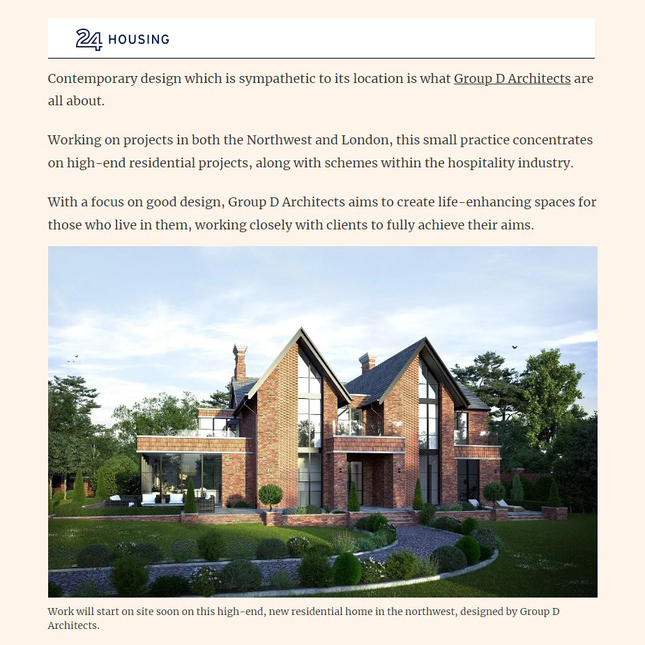 We are pleased to have been featured in the recent article by 24 Housing magazine!

Don't hesitate to check out the full article using the link below👇😁
24housing.co.uk/contemporary-d…

#housing #liverpoolcity #design #architecture #community #liverpool #24housing #24housingmagazine
