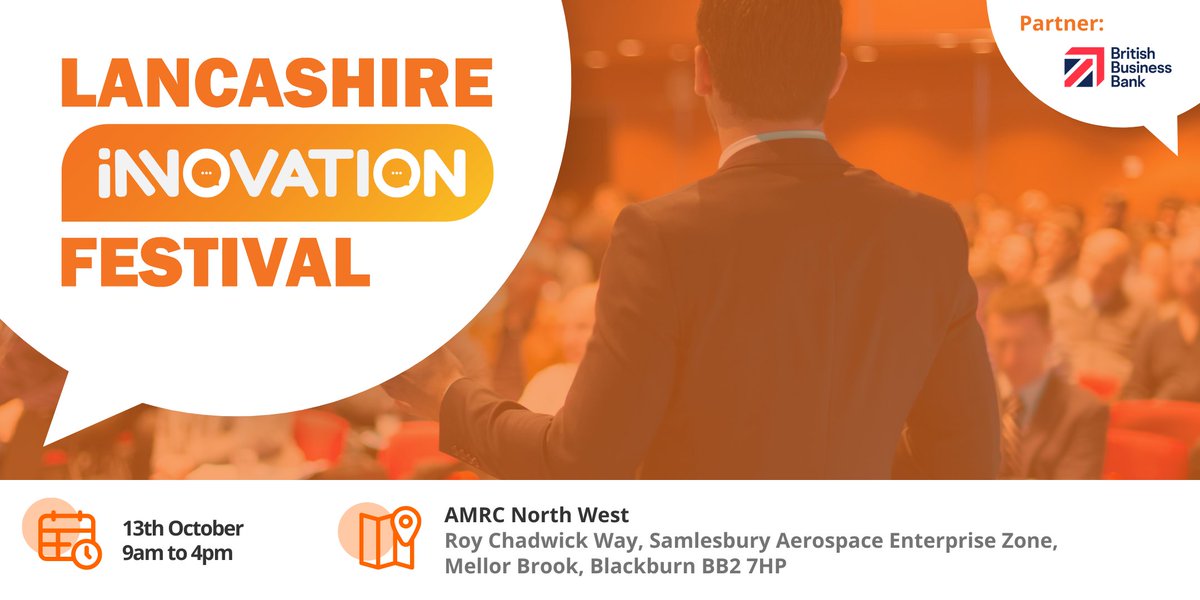 LancsInnovation's tweet photo. Did we mention #LANIF23 ?? Friday 13th October at AMRC - details to follow - save the date! #innovatelancashire https://t.co/5MENPJFA8v