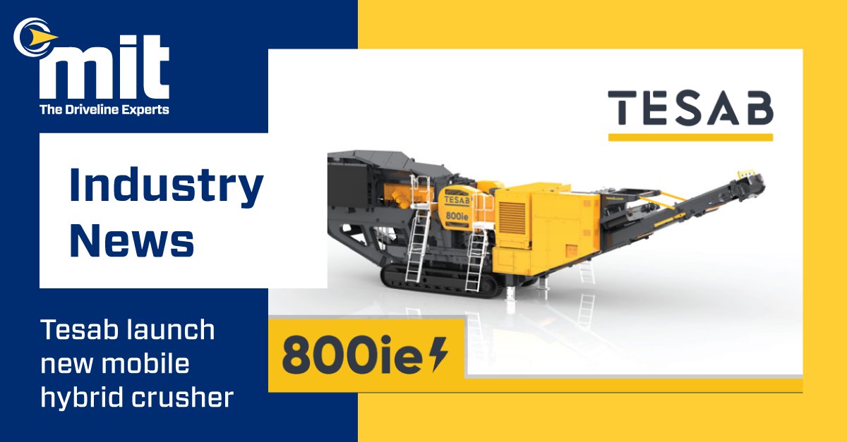MITGroupUK's tweet photo. Exciting product development news from our friends TESAB ENGINEERING LTD, who have just launched their new hybrid electric jaw crusher, the 800ie. Find out more about the launch at https://t.co/Wv4JymZA7J

#industrynews #industrial #hybridcrusher #jawcrusher #tesab #mitgroup https://t.co/ptBgVROMeA