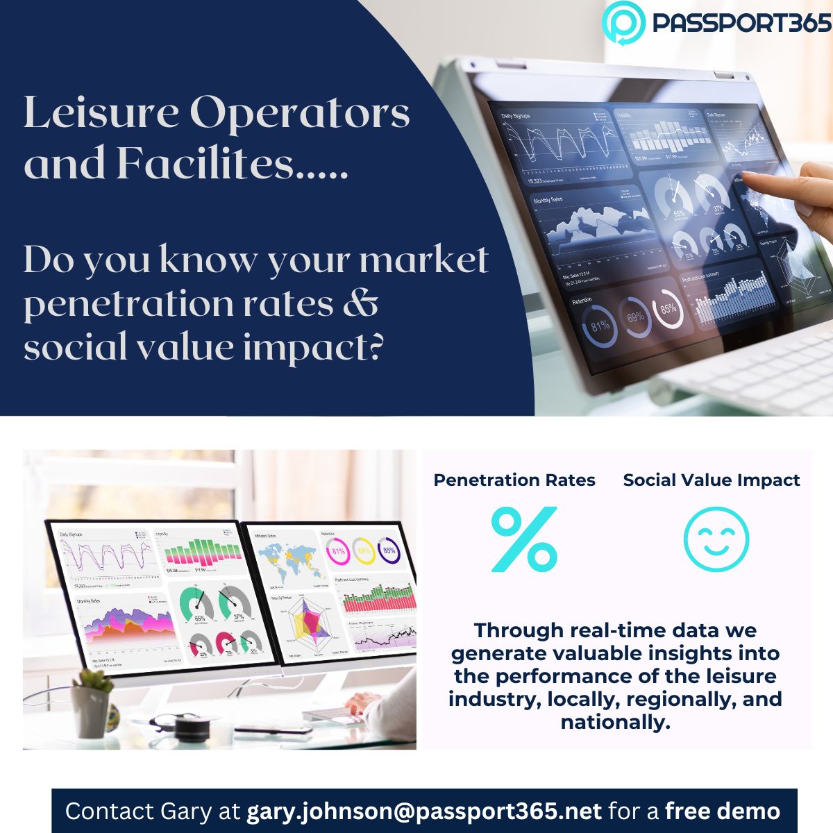 Want to know the % of your target market using your leisure services &amp; understand your positive outcomes

Real-time Impact Analysis on

Community Engagement &amp; Well-being
Inclusivity
Economic Contribution

Insight data = strengthen your role as a positive force in the local area.