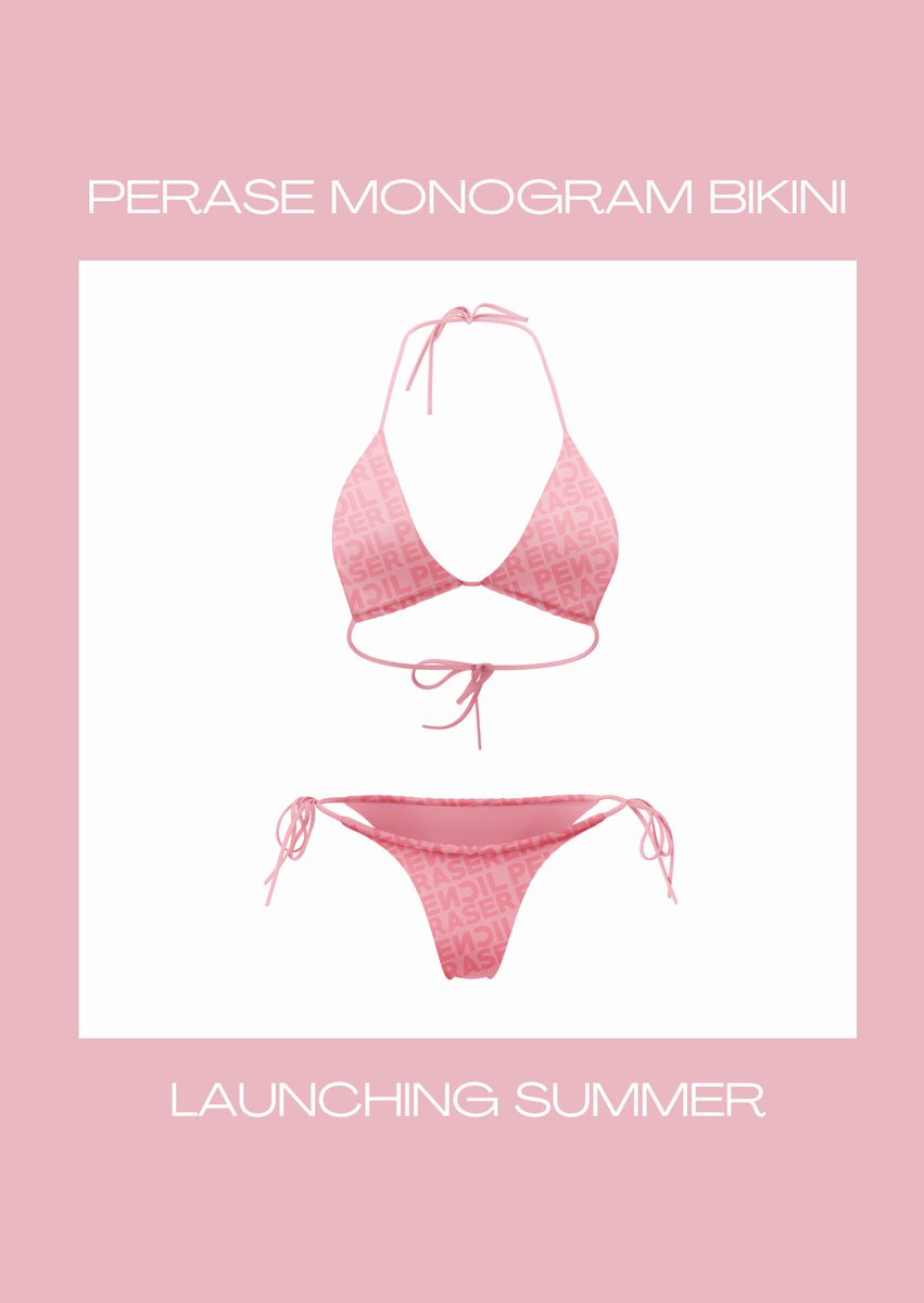 PERASE_'s tweet photo. Perase Monogram Bikini ๐ launching this summer in various colours, pre-order link dropping soon #swimsuitcollection
https://t.co/1n4i3txeYq https://t.co/BSPUJteyfT