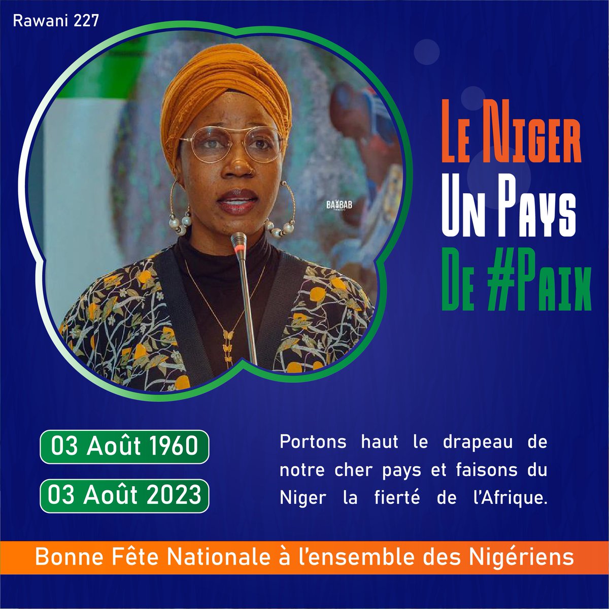 Demain c'est notre fête Nationale du #Niger 03/08/2023
Et suite à cette occasion j'ai eu le plaisir de préparer un filtre National, pour partager un message de #Paix
Pour avoir le même filtre il suffit de cliquer sur le lien suivant twb.nz/nigerfetenatio…
#TL227