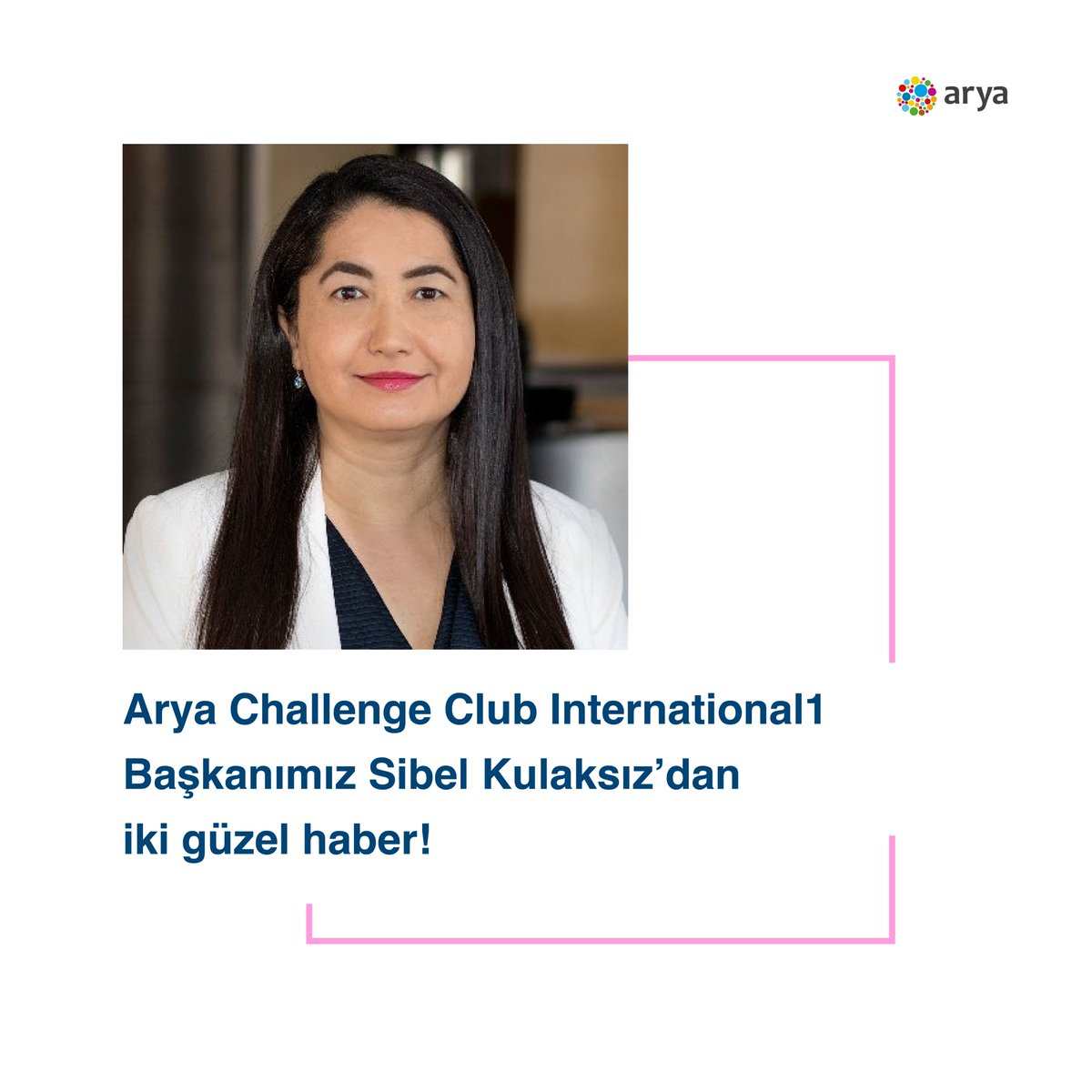 AryaWomen's tweet photo. Arya Kadınları Her Yerde Parlıyor! 🌟

Arya Challenge Club International 1 Başkanımız Sibel Kulaksız, Harvard Kennedy School’un Executive Board Member’ı seçildi!

BY Medya tarafından da “Küresel Ekonomiye Katkıda Üstün Başarı Ödülü”ne layık görüldü! https://t.co/qE8L8AG0Ib
