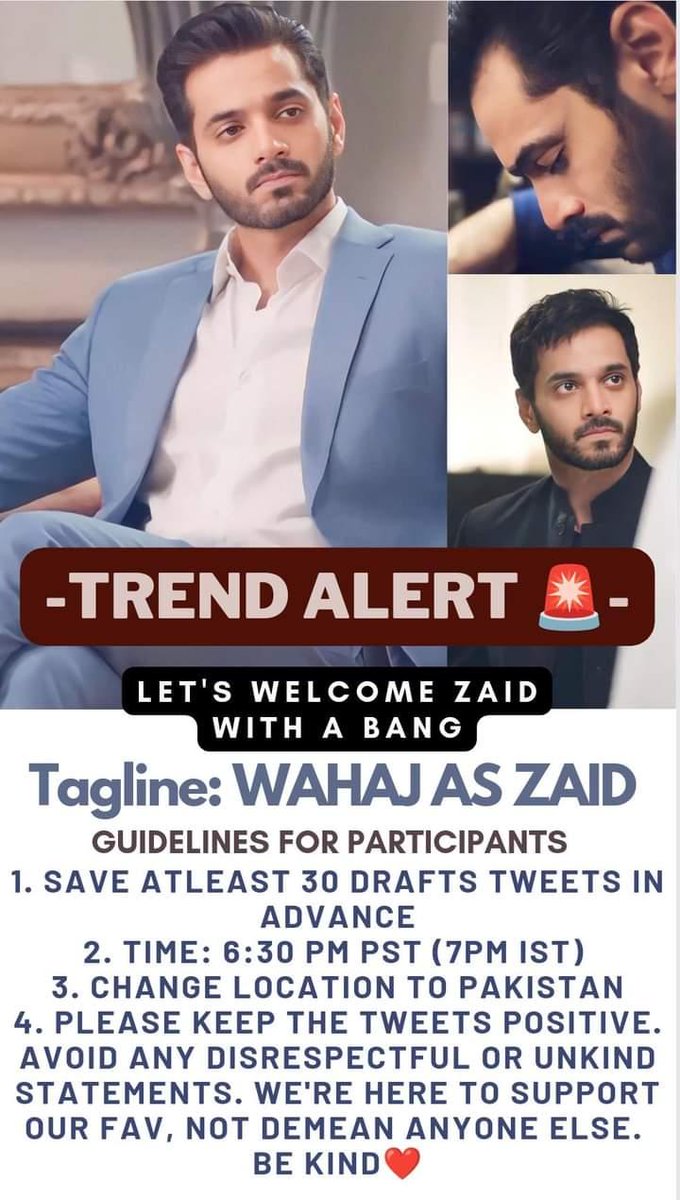 WahajAliTeam's tweet photo. Hello Hello! It's time to show our love and support for @iamwahajali as he kicks off his new show #Mein on Monday,
August 7th at 8:00 PM on Ary Digital 

🔹Date : 07.August.2023
🔹Timings: 6:30 pm (PST)
🔹Tagline: Wahaj as Zaid
🔹Change your location to Pakistan

#WahajAli #Mein https://t.co/ooRJ9OYkKH