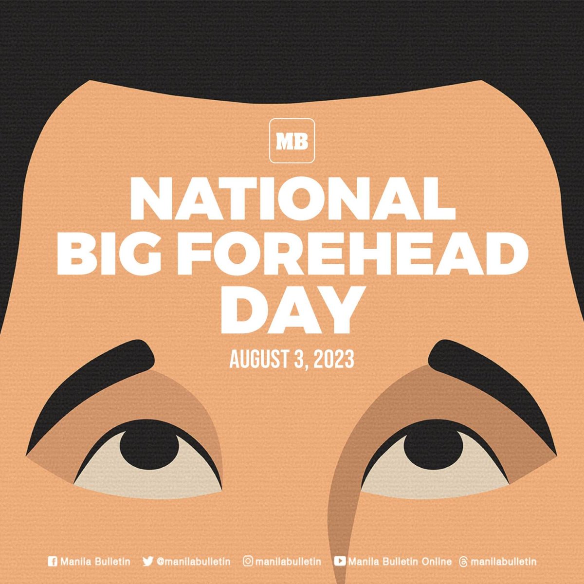 Big forehead people, we celebrate you today!

Today is a reminder to embrace your big forehead.