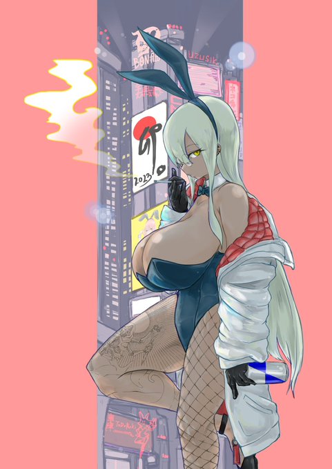 とりあえず再掲バニー
脚のタトゥーがお気に入りです。 