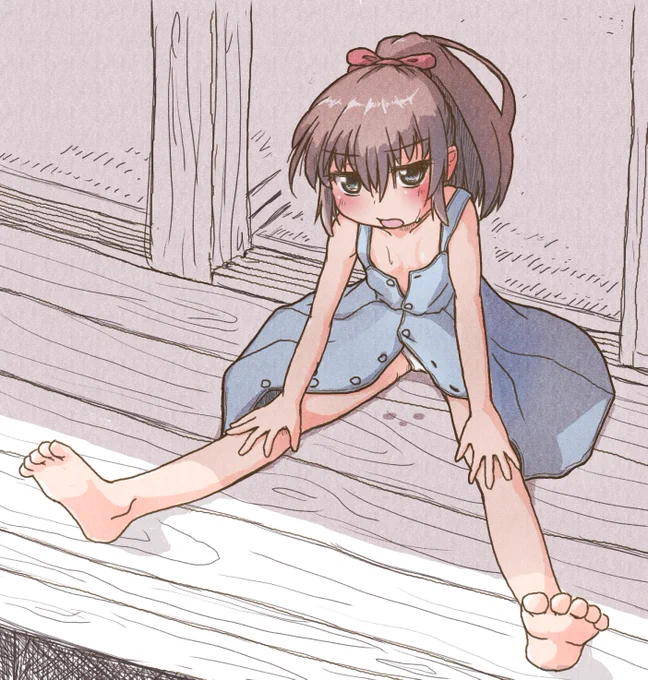 #パンツの日 #ぱんつの日  そもそもあまりパンツが見える絵は描かないんですよねー(・∀・)