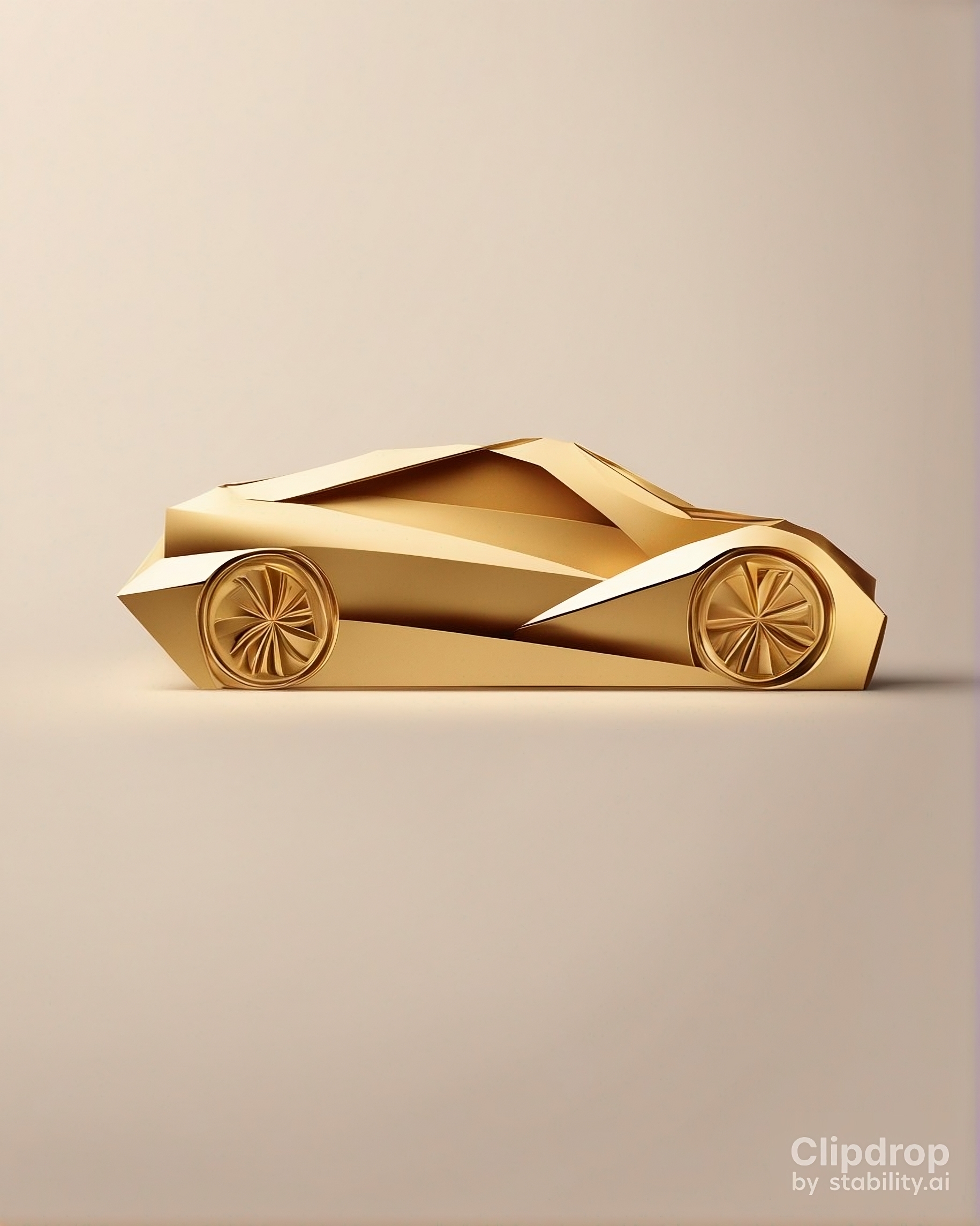 icon, logo, minimalist, 3d, car, gold 