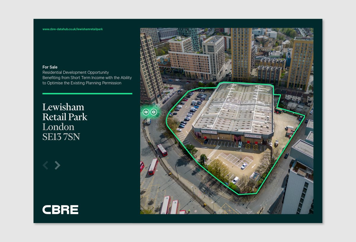 DesignArmstrong's tweet image. Latest project to launch: Lewisham Retail Park with @cbre_uk - a significant residential development opportunity, on behalf of LGIM.

#lifeindesign #propertymarketing #brochure #lewisham #SELondon #development #opportunity #armstrongdesign