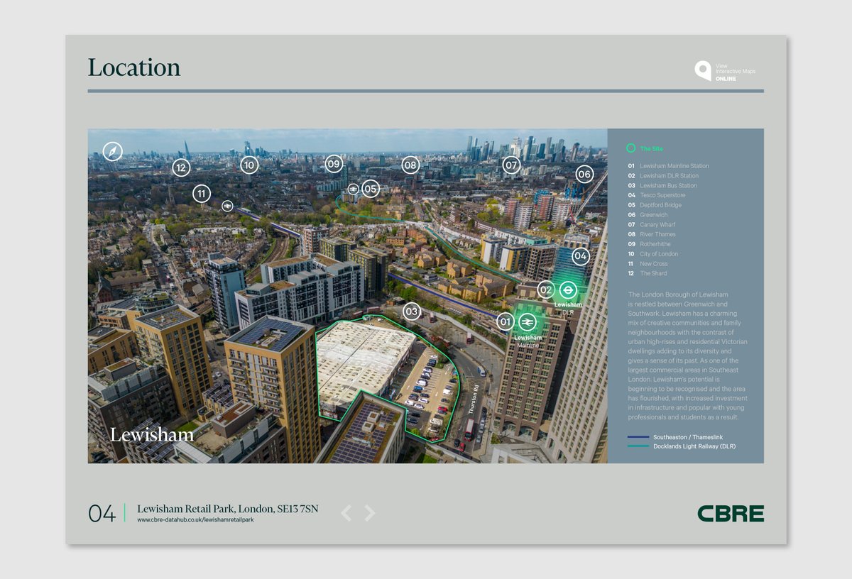 DesignArmstrong's tweet image. Latest project to launch: Lewisham Retail Park with @cbre_uk - a significant residential development opportunity, on behalf of LGIM.

#lifeindesign #propertymarketing #brochure #lewisham #SELondon #development #opportunity #armstrongdesign