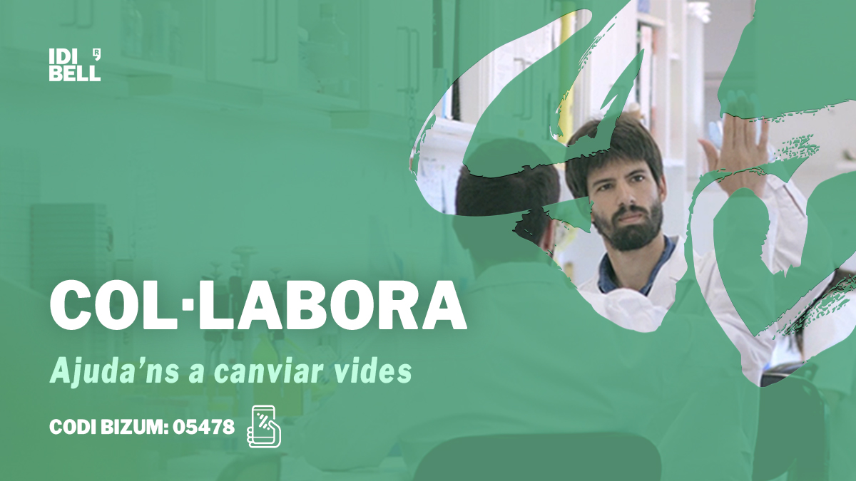 Col·labora amb l'<a href="/idibell_cat/">IDIBELL</a>! ❤️

La salut del futur està en mans de tots! 🫶 a les dels científics i a les teves que ens pots ajudar a impulsar la #recerca 

Suma't i sigues part de la solució!

📲codi bizum 05478
💻 idibell.cat/cultura-cienti…
