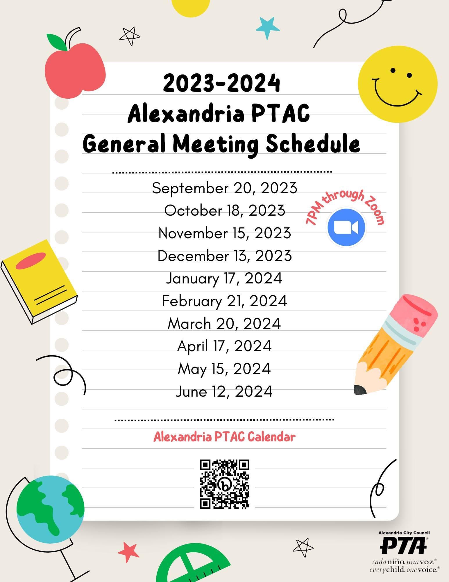 PTA General Meeting, January 17, 2024, 7 p.m.