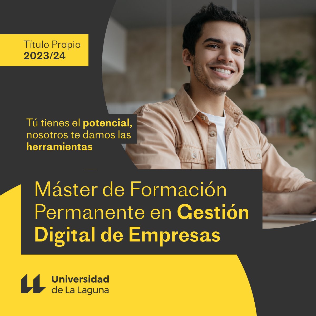 Avanza en tu carrera con nuestro Máster en Gestión Digital de Empresas.😉 Accede al mercado laboral de forma competente y con las herramientas necesarias. 

Preinscripción y matrícula hasta el 14 de octubre
Más info 👉mtr.cool/ndxjcisadn
☎ 922 31 79 00 / 95 38

<a href="/ULL/">Universidad de La Laguna</a> <a href="/fg_ull/">FundaciónGeneral ULL</a>