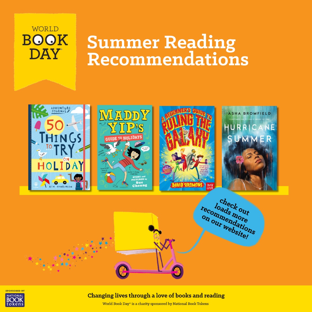 Taking part in the #SummerReadingChallenge?🌞For some fun reading recommendations, check out hub: worldbookday.com/reading-recomm…
