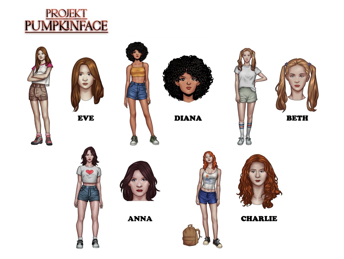 Meet our main girls for Projekt Pumpkinface.
80's style Horror/Slasher comic book.
Coming soon to Kickstarter!
Follow the project below ⬇
#horrormovie #80shorror #halloween #horroraddict  #horrorcomics  #horrorfans #comicbooks
kickstarter.com/projects/scarl…