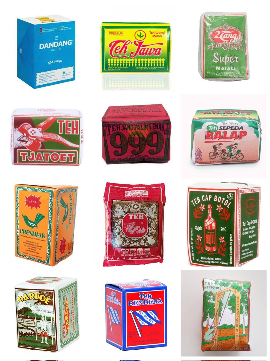 Widino's tweet image. Dari 36 merek teh tubruk/bubuk lokal yg gw kumpulin ini, sebutin satu aja merek teh yang paling kalian suka bgt??

Kalo gada di gambar boleh sebutin ☕☕☕