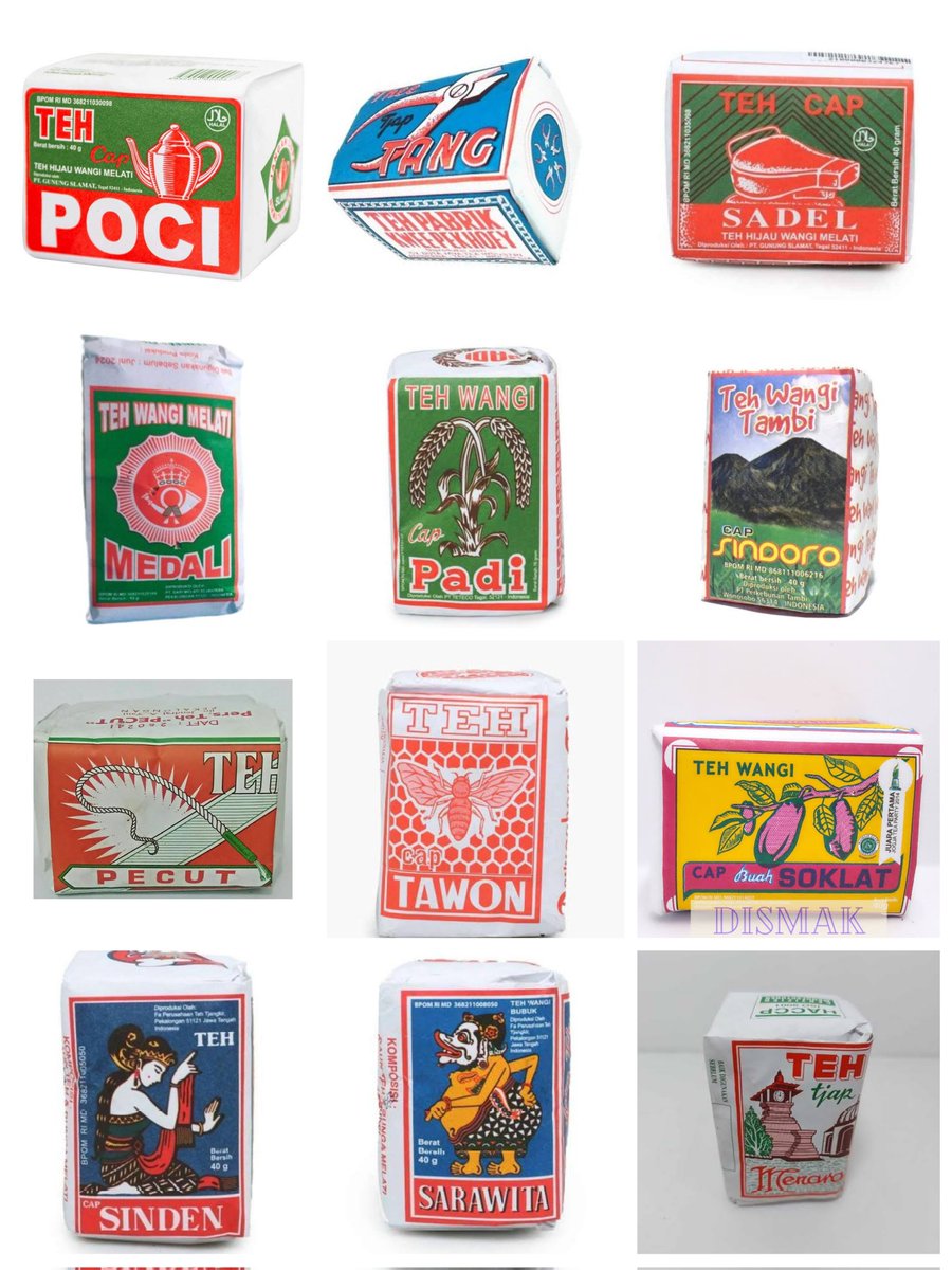 Widino's tweet image. Dari 36 merek teh tubruk/bubuk lokal yg gw kumpulin ini, sebutin satu aja merek teh yang paling kalian suka bgt??

Kalo gada di gambar boleh sebutin ☕☕☕