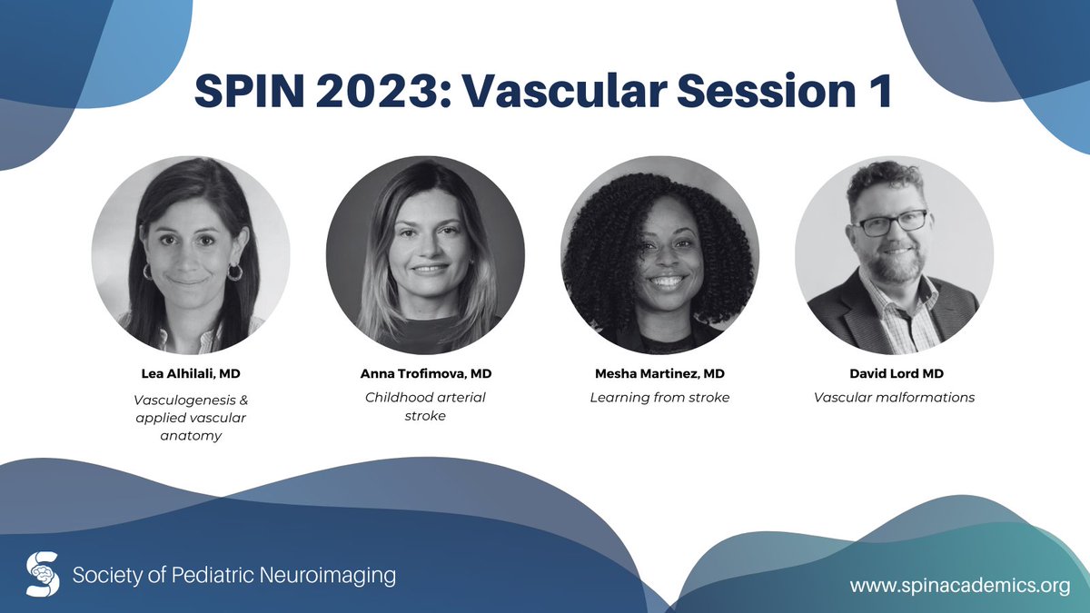 #SPIN2023 spotlights 🌟
#Neurovascularimaging,  featuring a stellar quartet of speakers. From embryology to malformations.
September ➡️ SPIN2023 Part 1, Registrations - spinacademics.org/society-fellow…
Become a member for discounted rates - spinacademics.org/membership
#pedineurorad #neurorad