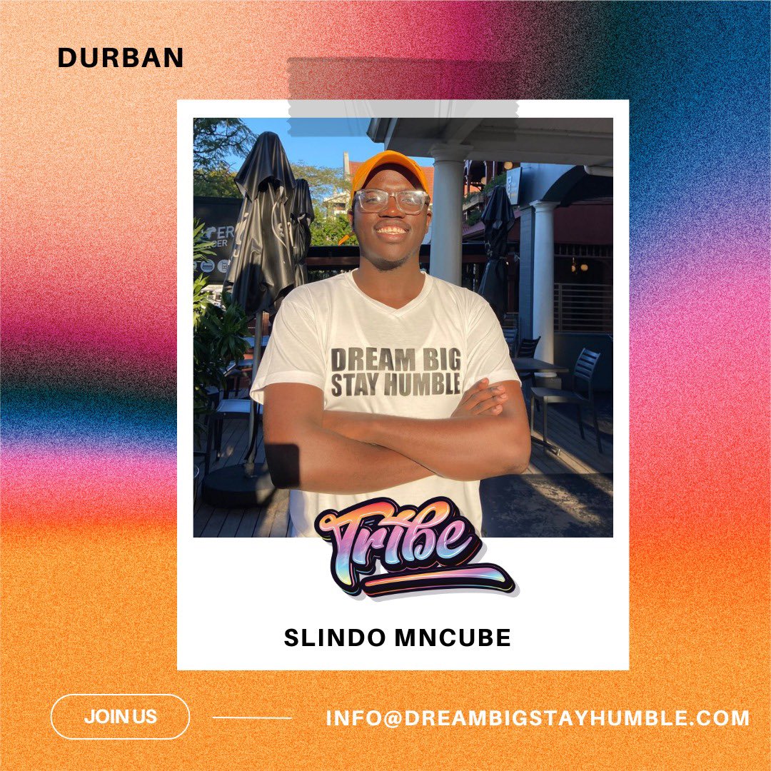 DreamBeHumble's tweet photo. MEET THE DBSH TRIBE - SLINDO MNCUBE 
The Dream Big Stay Humble Tribe is a community of people-driven servers to their communities who wish to see positive change in society at large. 
If you are interested in being part of the tribe, don't hesitate to contact us .. 
#YouthWithYou https://t.co/KUifyWv3mO