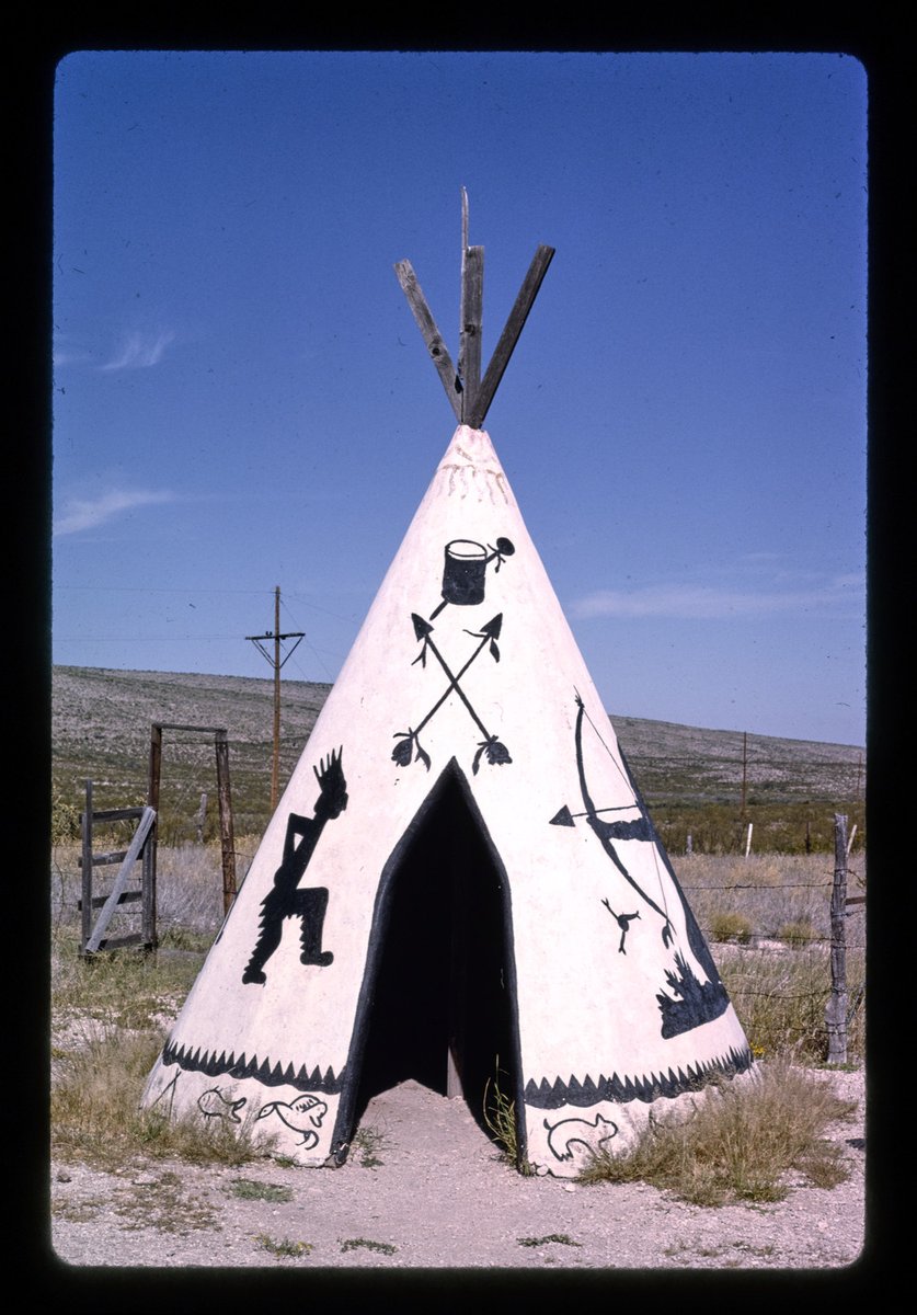 oldroadside's tweet image. apache canyon trading post, teepee, routes 62 & 180, whites city, new mexico, 1993