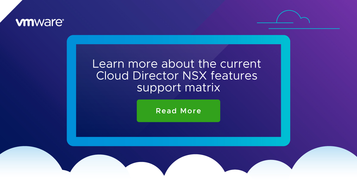 cloudhappens's tweet image. VMware Cloud Director combined with VMware NSX helps service providers support the growing number of distributed applications run on heterogenous endpoints, VMs, containers and bare metal across data centers, cloud and the edge: bit.ly/3pqSVOQ 

#NetworkMigration