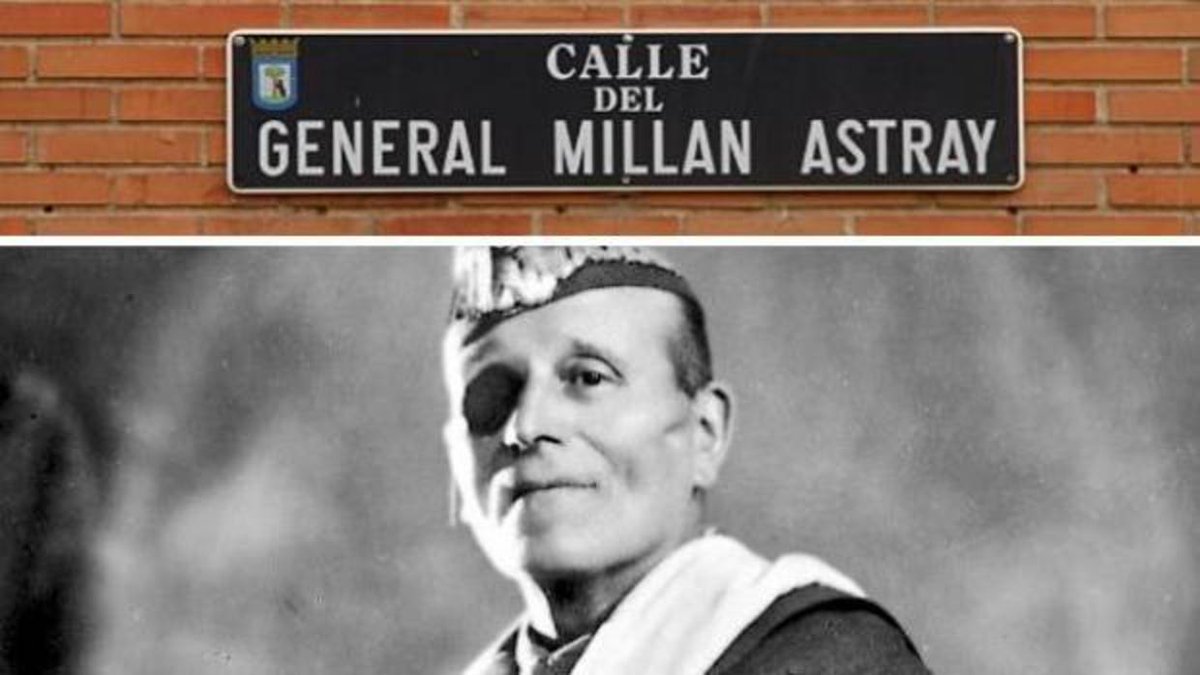 En #Agosto del 2021, por decisión del Tribunal Superior de Justicia de #Madrid, la calle del Gral #MillanAstray (anulada durante el mandato de Carmena), regresaba a #Madrid, sustituyendo la #placa de la Maestra Justa Freire. UN GRAN MILITAR DE ESPAÑA, VOLVÍA A LUCIR EN LA CAPITAL