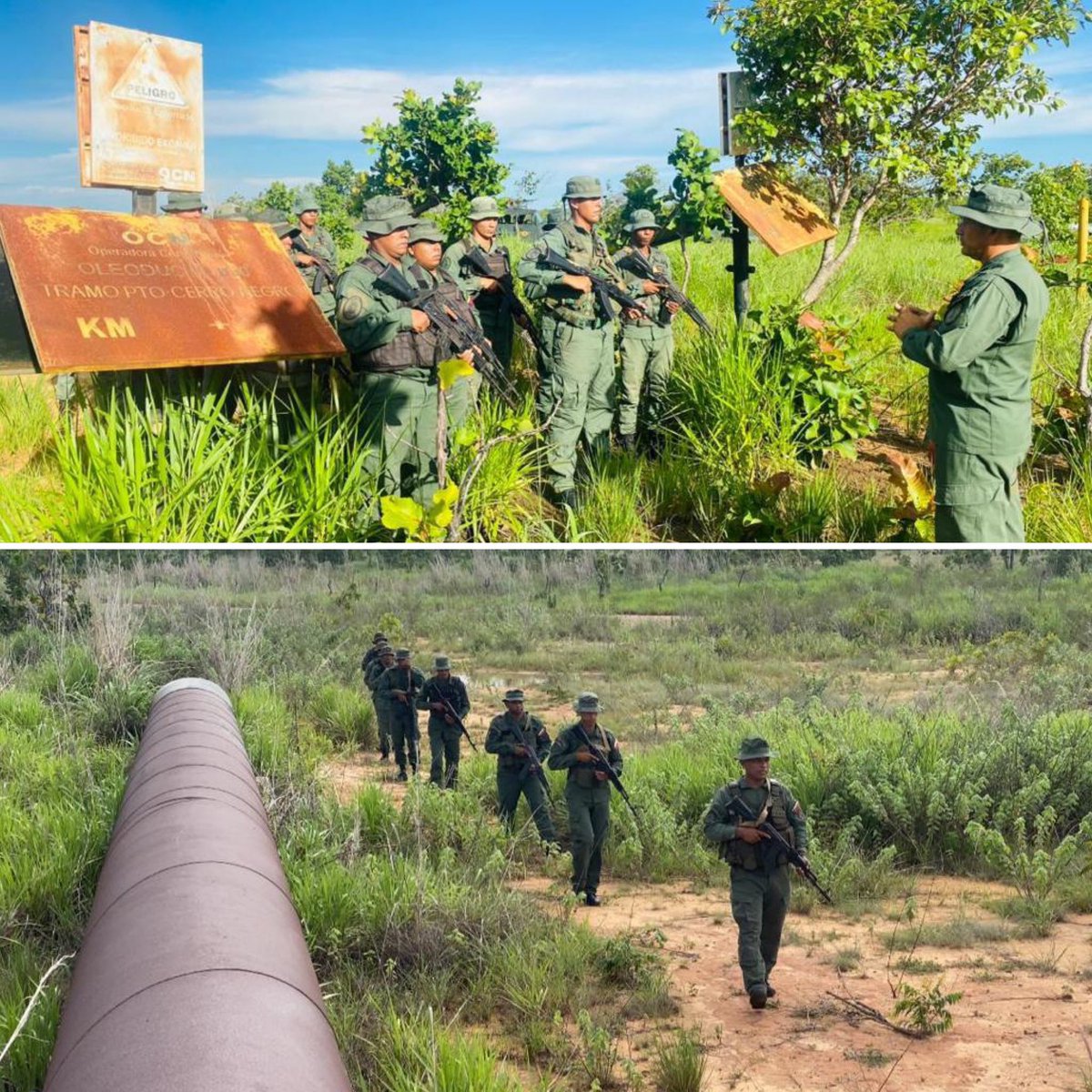 #FANB en defensa de nuestra Soberanía se mantiene permanentemente desplegada en el estado Anzoátegui, brindando seguridad a las instalaciones estratégicas y poliductos  para garantizar la mayor suma de felicidad y bienestar a nuestro pueblo.
#IntegrarEsVencer