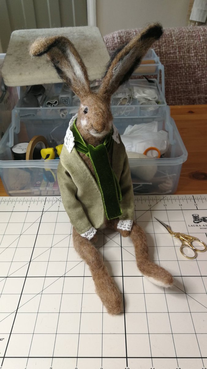 I have to wait now while she ponders whether a shirt is required, this could take a while 🧐
#needlefelting #HandmadeInUK