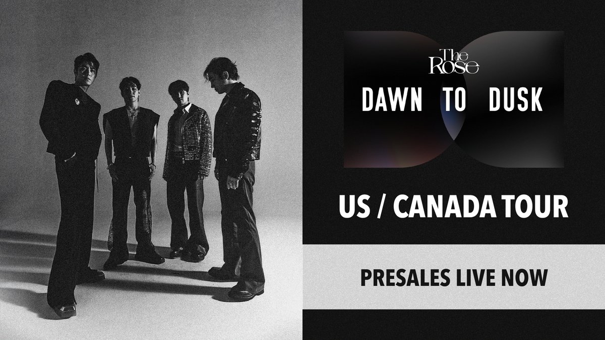 TheRose_0803's tweet photo. [DAWN TO DUSK TOUR] US/Canada Presale

🔗 Tickets: https://t.co/HKJjLS995z

#DAWNTODUSKTour https://t.co/Fvg4jwdBs0