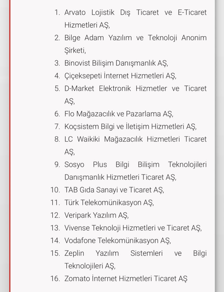 Bakın size ilginç bir haber. 

"Çalışan ayartmama" (birbirlerinin çalışanlarının istihdam edilmesini engelleme) anlaşmaları ile maaşların suni şekilde gerçek değerini bulamamasına da yol açabileceği için ceza yazılan firmalar:

rekabet.gov.tr/tr/Guncel/isgu…