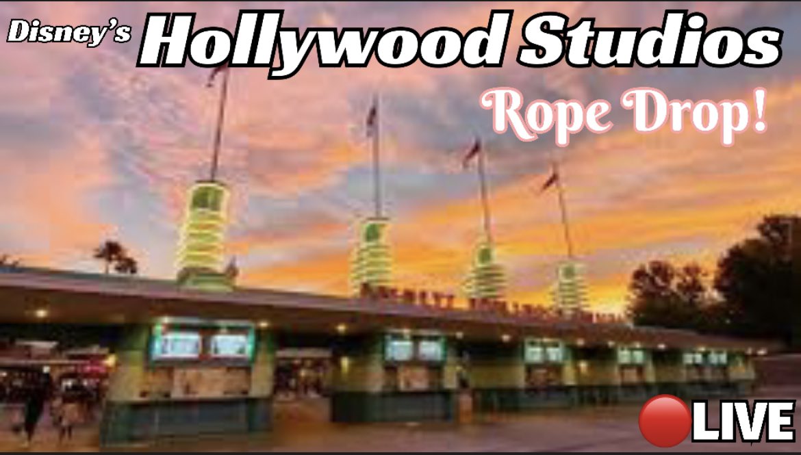 GOOD MORNING!! We’re GOING LIVE at 7:45am EST!
🔴LIVE: Good Morning from Disney’s HOLLYWOOD STUDIOS! Rope Drop @ Walt Disney World... youtube.com/live/uavaBaxRO… via <a href="/YouTube/">YouTube</a> #WDW #DHS #HollywoodStudios #DisneyWorld #DisneyParks #WaltDisneyWorld
