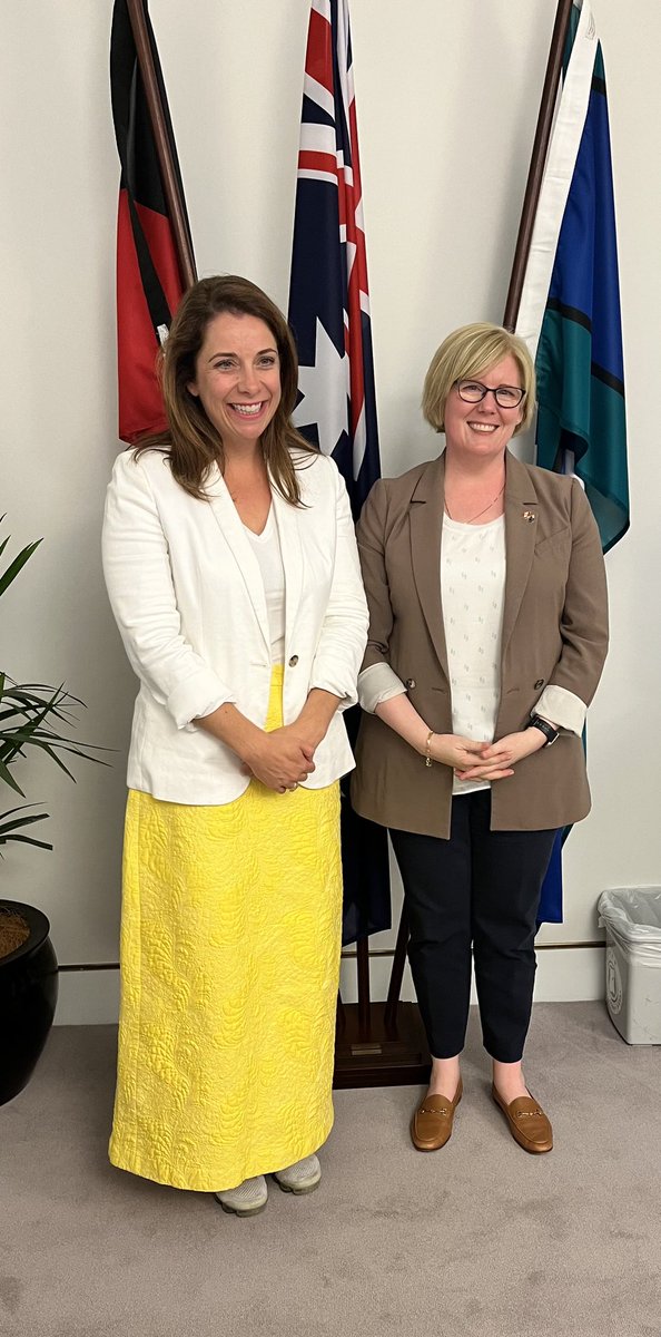 Minister <a href="/CQualtro/">Carla Qualtrough</a> had the honour of meeting with the 🇦🇺 Hon. <a href="/AnikaWells/">Anika Wells MP</a>, Australia’s Minister for Aged Care and Sport, to discuss and reiterate the shared commitment of 🇨🇦 and 🇦🇺 a towards strengthening efforts to ensure safety and integrity in sport.