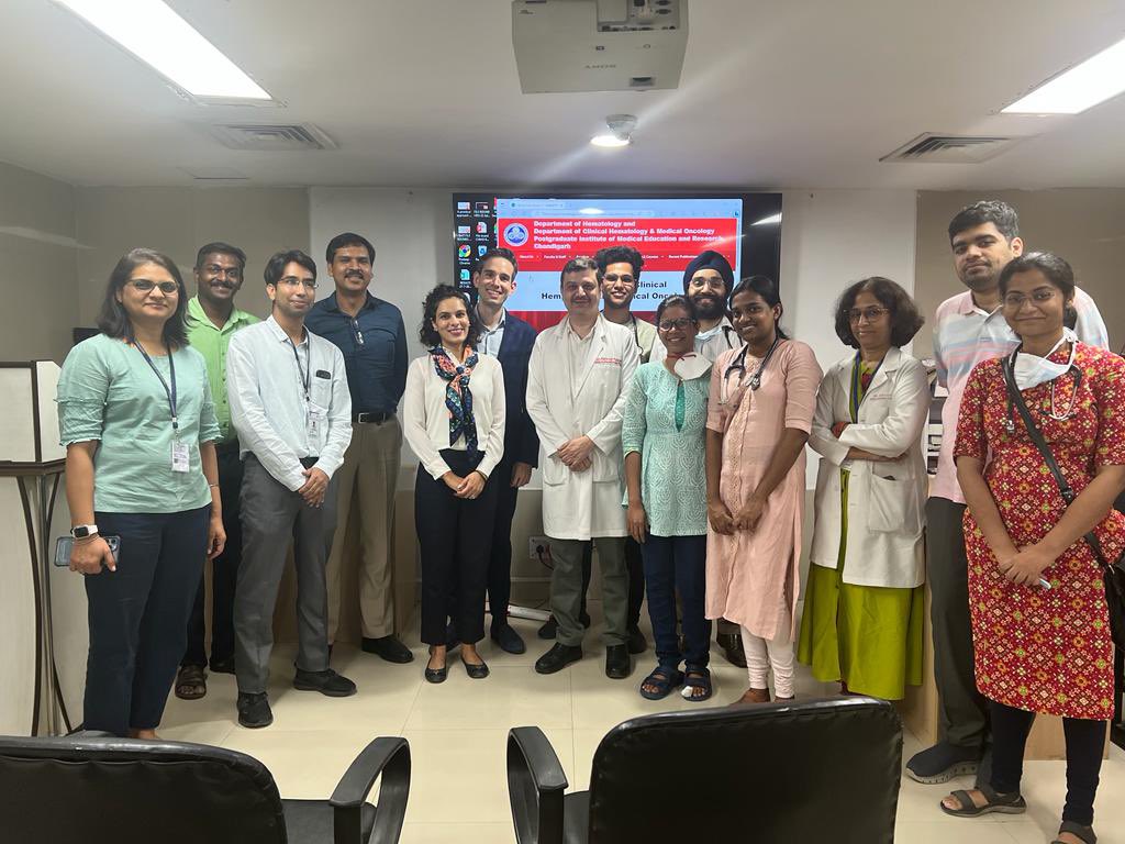 PGI Clinical Hematology and Medical Oncology (@pgi_hematonc) on Twitter photo It was great to welcome <a href="/SPaul_PharmD/">Shilpa Paul</a> and Dr Guillermo Bravo from MD Anderson Cancer center this morning to our department- discussing venetoclax, HMA therapy and the Molecular spectrum of MDS <a href="/DrPMPGI/">Pankaj Malhotra</a> @Lad_Deepesh <a href="/DrGPrakash/">Gaurav Prakash M.D.</a> <a href="/ArihantDr/">DrArihant@jain</a> <a href="/Charanpreet_14/">Charanpreet Singh</a> <a href="/DrUrmiheme/">Urmimala Bhattacharjee</a> It was great to welcome <a href="/SPaul_PharmD/">Shilpa Paul</a> and Dr Guillermo Bravo from MD Anderson Cancer center this morning to our department- discussing venetoclax, HMA therapy and the Molecular spectrum of MDS <a href="/DrPMPGI/">Pankaj Malhotra</a> @Lad_Deepesh <a href="/DrGPrakash/">Gaurav Prakash M.D.</a> <a href="/ArihantDr/">DrArihant@jain</a> <a href="/Charanpreet_14/">Charanpreet Singh</a> <a href="/DrUrmiheme/">Urmimala Bhattacharjee</a>