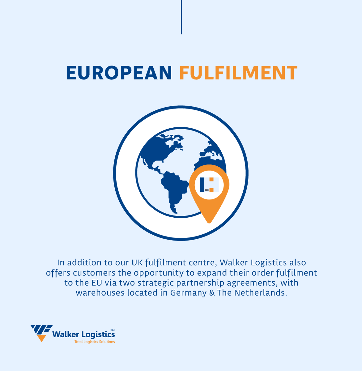 🌍📦 In addition to our UK fulfilment centre, we offer you the opportunity to expand your order fulfilment operations to the EU through our strategic partnerships with warehouses in Germany and The Netherlands. 🚚💨

#EuropeanFulfilment #EU #Fulfilment #WalkerLogistics