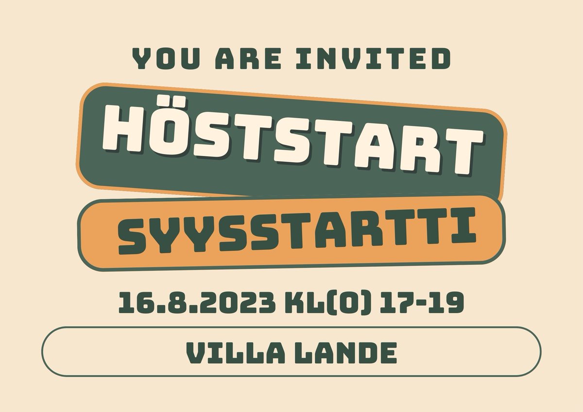 🤩 Höststart i Kimito den 16 augusti – kom och bekanta dig med hobby- och föreningsverksamhet för just dig! Drygt 30 föreningar och företag samt kommunen finns på plats och presenterar verksamhet som ordnas lokalt! 👉kimitoon.fi/aktuellt
