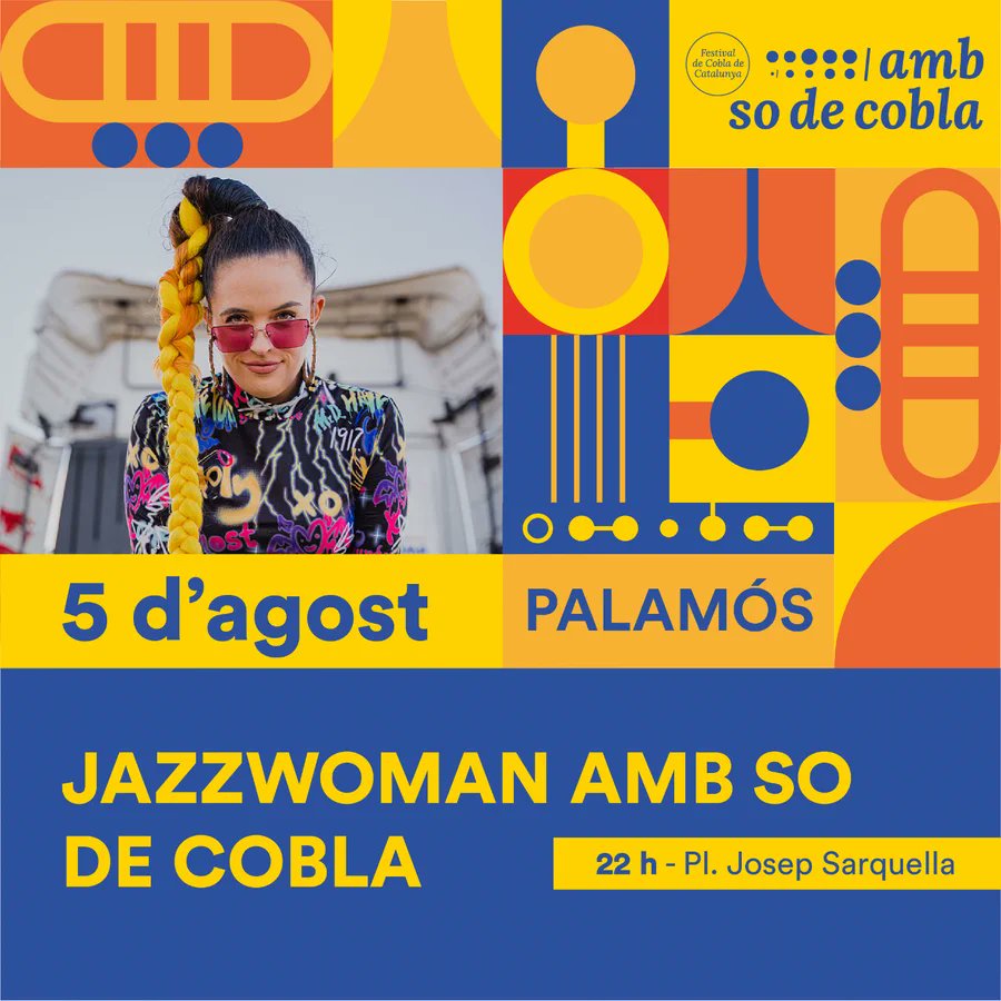 Tancarà l'@ambsodecobla de Palamós 2023 l'espectacle @JazzWoman_Music 🎶, una barreja de sonoritats, que promet ser explosiva💥, amb: Carme Aguado, Maria Cofan i Alba Careta🎵. Una producció del festival i de la @FMediterrania. #InCostaBrava