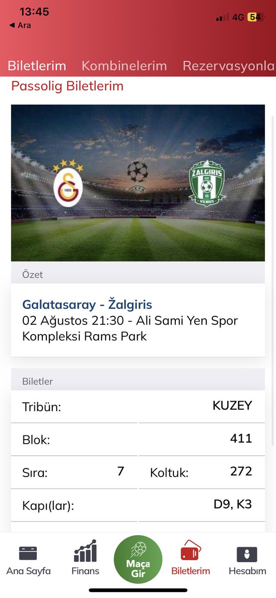 Galatasaray kuzey üst maç bileti elden verilir 

#maçbileti #galatasaraybilet #bilet