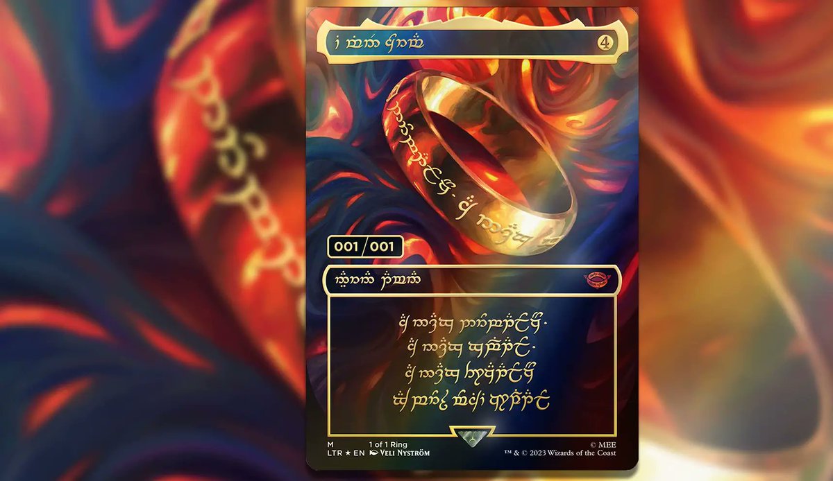 Sounds like the final price of The One Ring was somewhere around