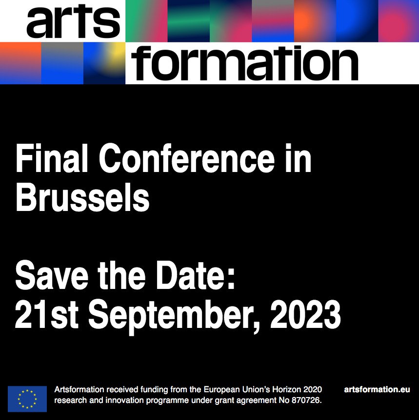 We are excited to announce that the final conference of Artsformation will take place this year next 21 September in Brussels‼️ 🪂Exhibitions, workshops, conferences, concerts & more! ✍️Register now: bitly.ws/PTvh