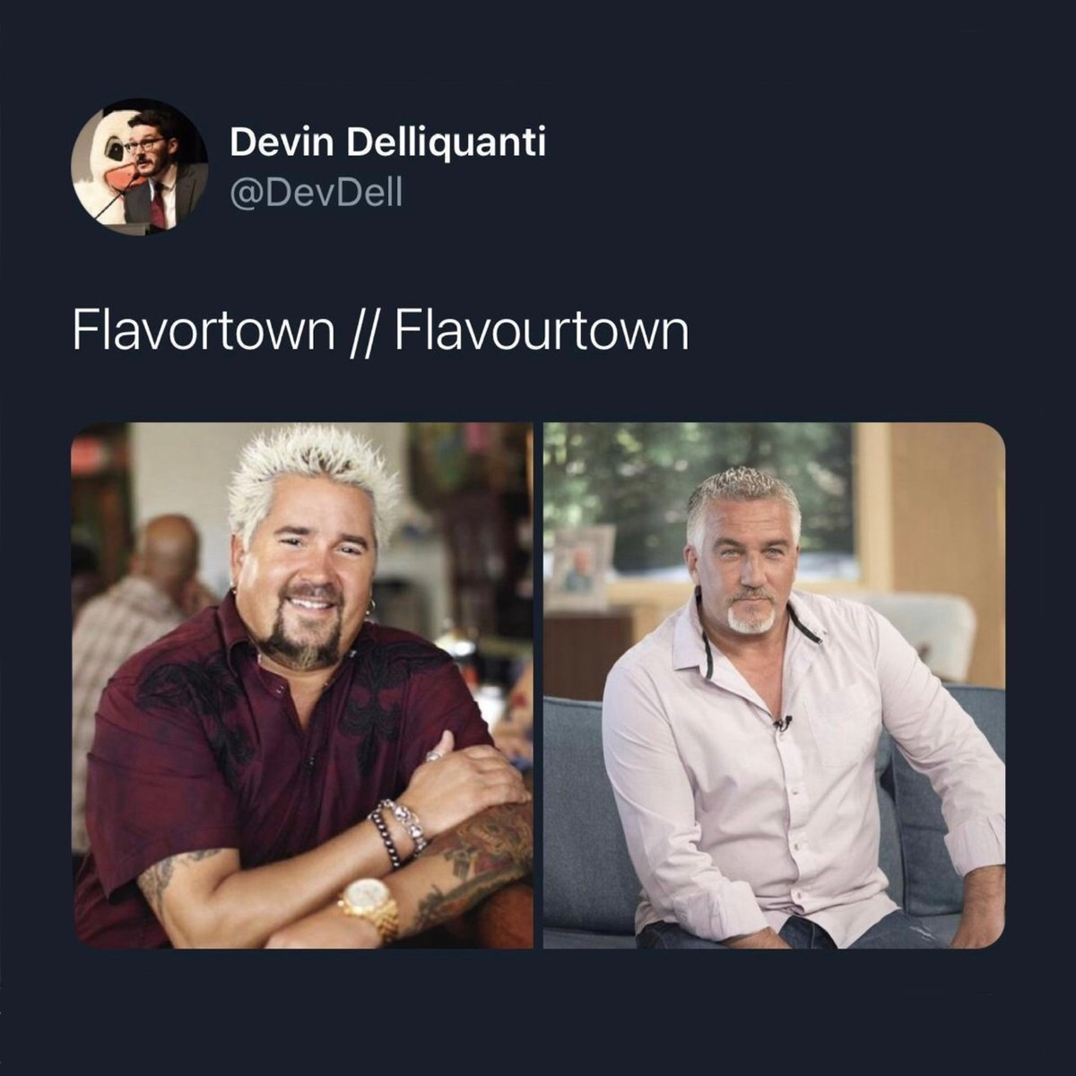 🤣💀

[credit: twitter: DevDel] #flavortown #flavourtown #guyfieri #paulhollywood #flavortownmeme #guyfierimeme #bakeoff #bakeoffmeme #meme #memes #funnymemes #funnystuff #deadinsidebutlol #funnymeme #funnymemesdaily