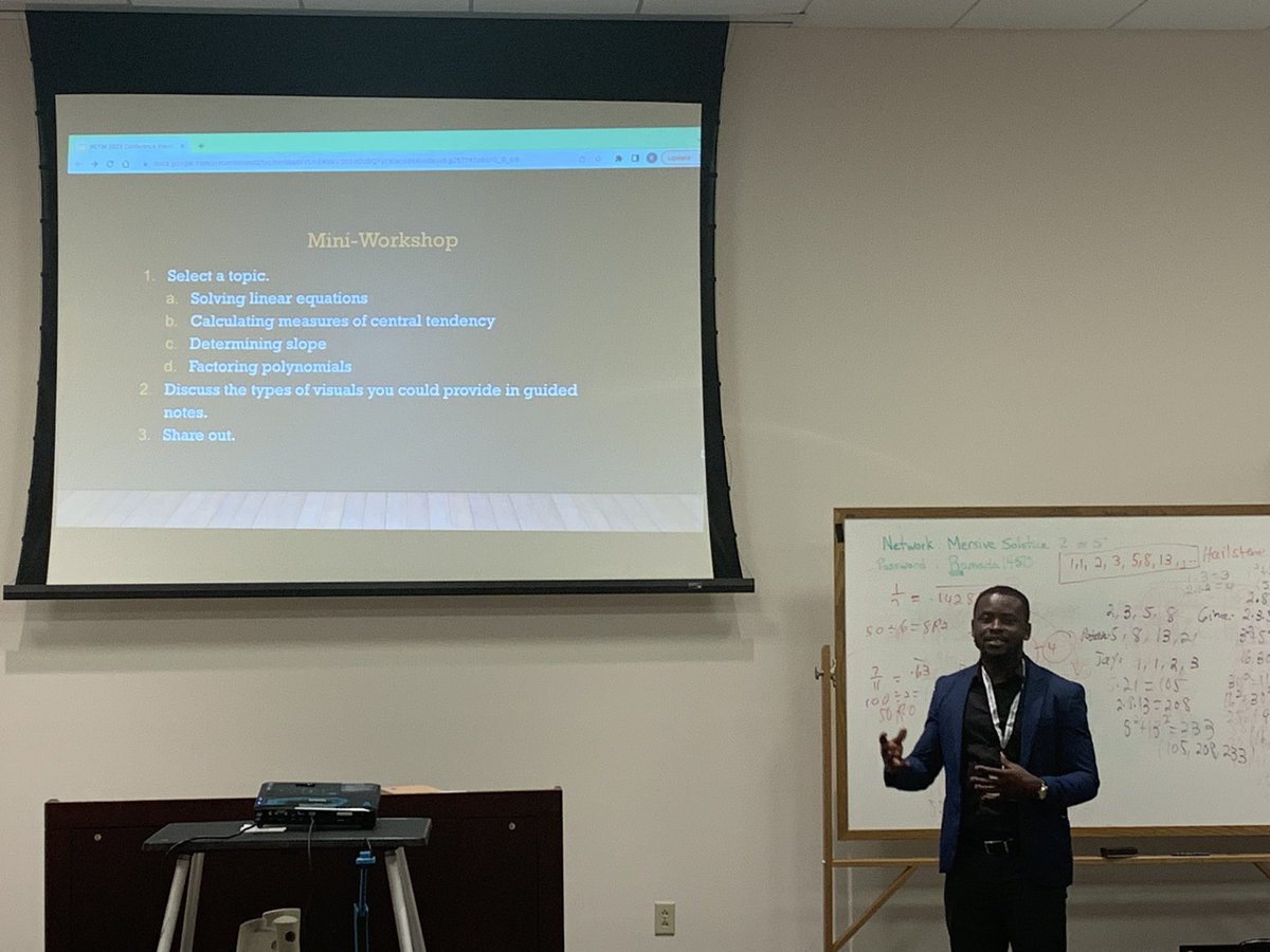 nanayawku's tweet photo. I had the opportunity to present at the Pennsylvania Council of Teachers of Mathematics (PCTM) Annual conference at State College (Ramada Hotel).

It was a stirring moment to interact with erudite mathematics educators on how to make mathematics easier to comprehend for students https://t.co/ZKcEeyC2ns