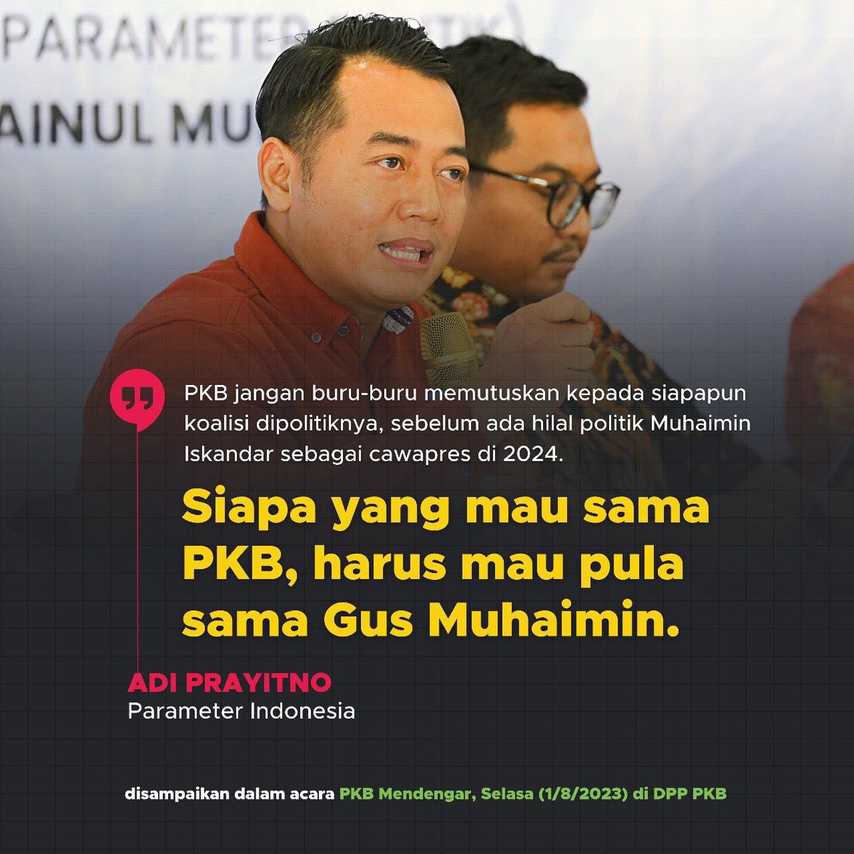 DPP_PKB's tweet photo. PKB ya Gus Imin, Gus Imin ya PKB

#GusIminPKBsatu
#HanyaGusIminYangBisa https://t.co/DZjoBW31Gy