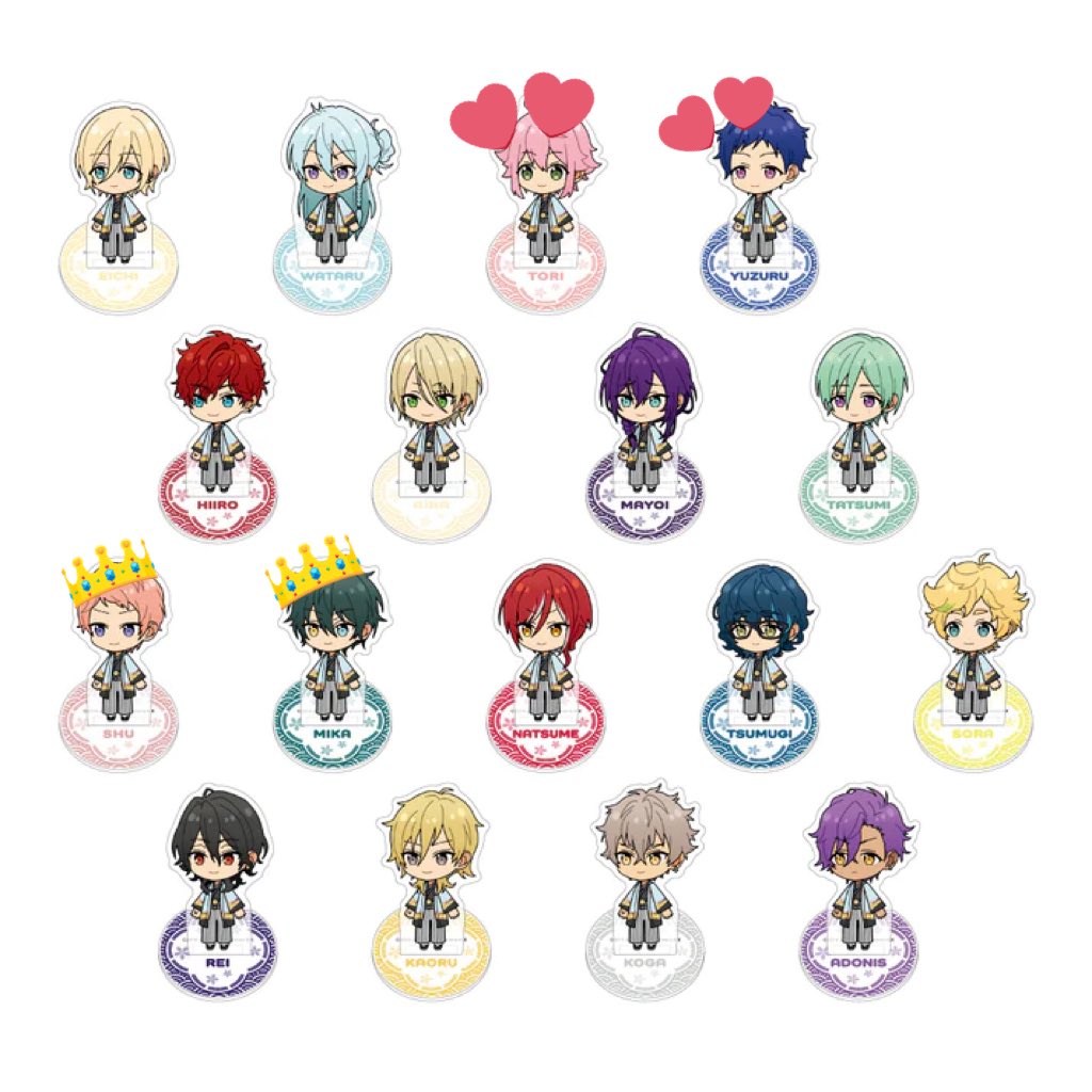 piggybank_AtR's tweet photo. 【交換・譲渡】あんスタ 京まふ アクスタ ミニキャラアクリルスタンド Aグループ

求 :みか、宗 >桃李、弓弦 > 定価＋送料

譲 :英智 渉 一彩 マヨイ 巽 つむぎ 宙 零 薫晃牙 アドニス

既に注文済みです。
お気軽にお声掛けください。 https://t.co/JUA618dGFS